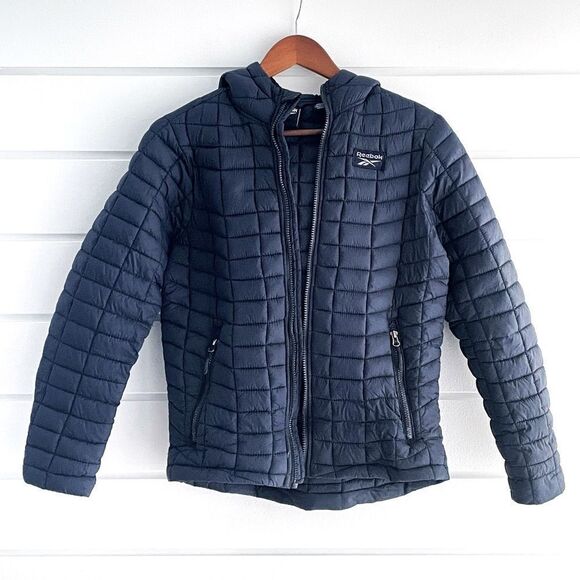 Reebok Boys Hooded Winter Bubble Puffer Jacket - See Details Size Large 14/16 - Picture 2 of 11